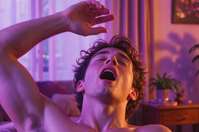 Un hombre divirtiéndose